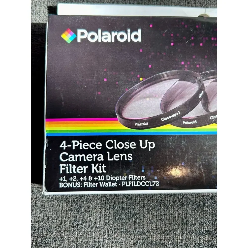 Polaroid 58mm 4-Piece Close Up Camera Lens Kit Diopter Filters +1 +2 +4 +10 NEW